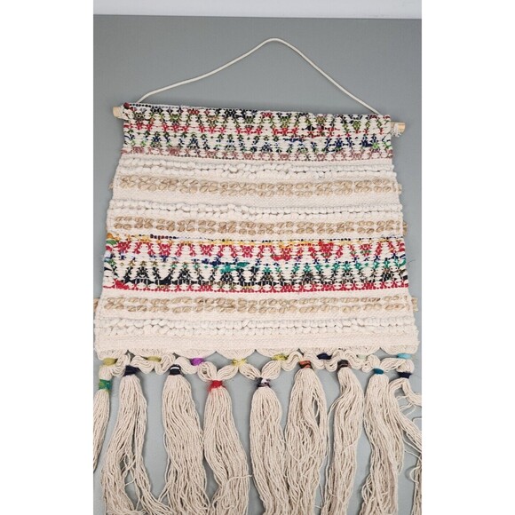 Boho Rainbow Macramé Colorful Wall Hanging Tapestry Art - Picture 8 of 15